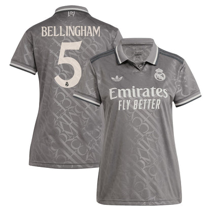 Jude Bellingham Real Madrid Originals Women's 2024/25 Third Replica Player Jersey for sale - Charcoal