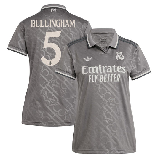 Jude Bellingham Real Madrid Originals Women's 2024/25 Third Replica Player Jersey for sale - Charcoal