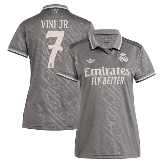 Vini Jr. Real Madrid Originals Women's 2024/25 Third Replica Player Jersey Discount - Charcoal