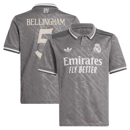 Jude Bellingham Real Madrid Originals Youth 2024/25 Third Replica Player Jersey Discount - Charcoal