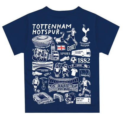 Tottenham Hotspur Vive La Fete Infant Impressions Artwork T-Shirt Sale - Navy