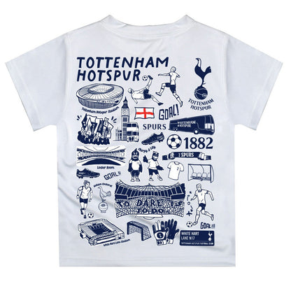 Tottenham Hotspur Vive La Fete Toddler Impressions Artwork T-Shirt Sale - White