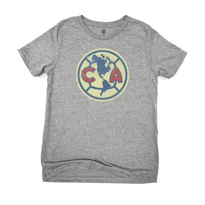 Club America 1863FC  Youth Color Badge T-Shirt Discount - Heather Gray
