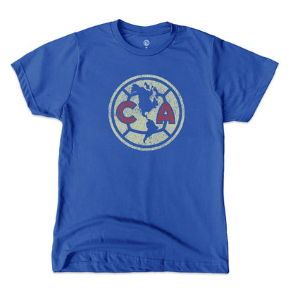Club America 1863FC  Youth Color Badge T-Shirt Discount - Blue