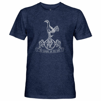 Tottenham Hotspur 1863FC Retro Mono Badge Vintage Tri-Blend T-Shirt Sale - Navy