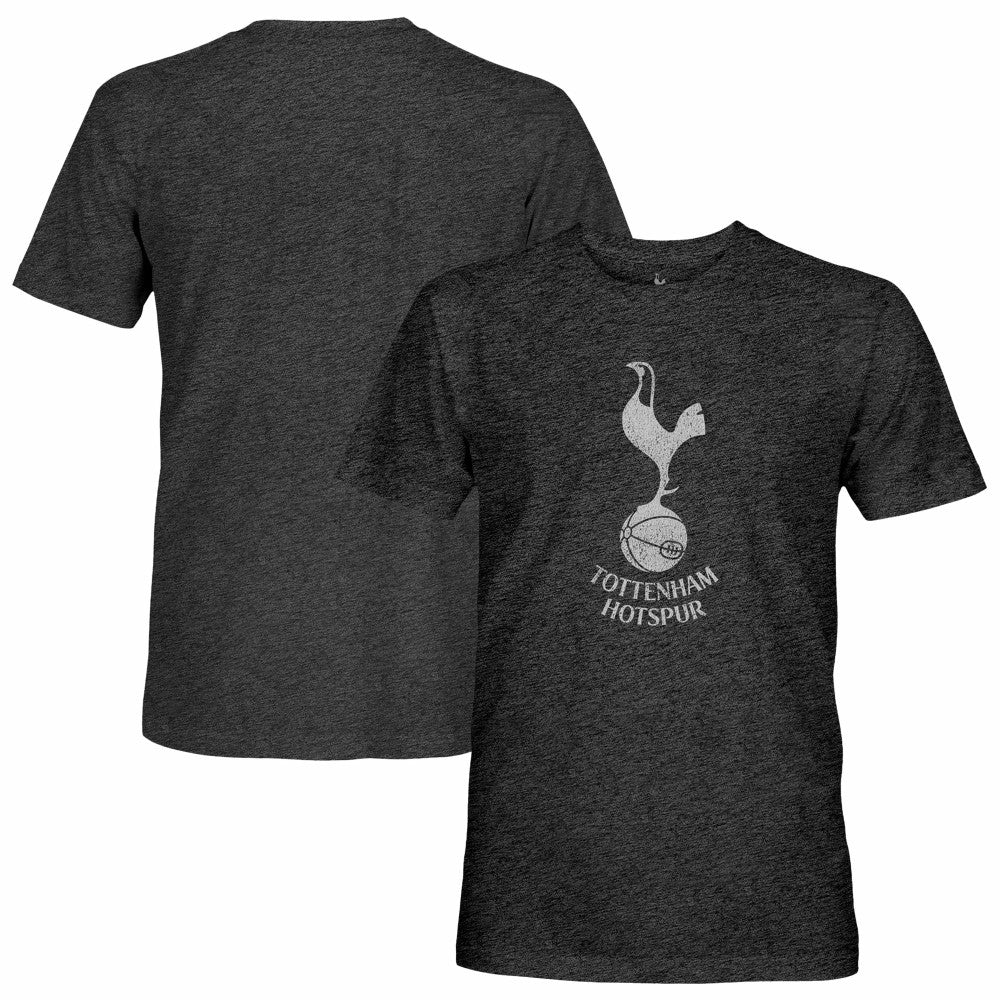 Tottenham Hotspur 1863FC Mono Badge Vintage Tri-Blend T-Shirt Sale - Black