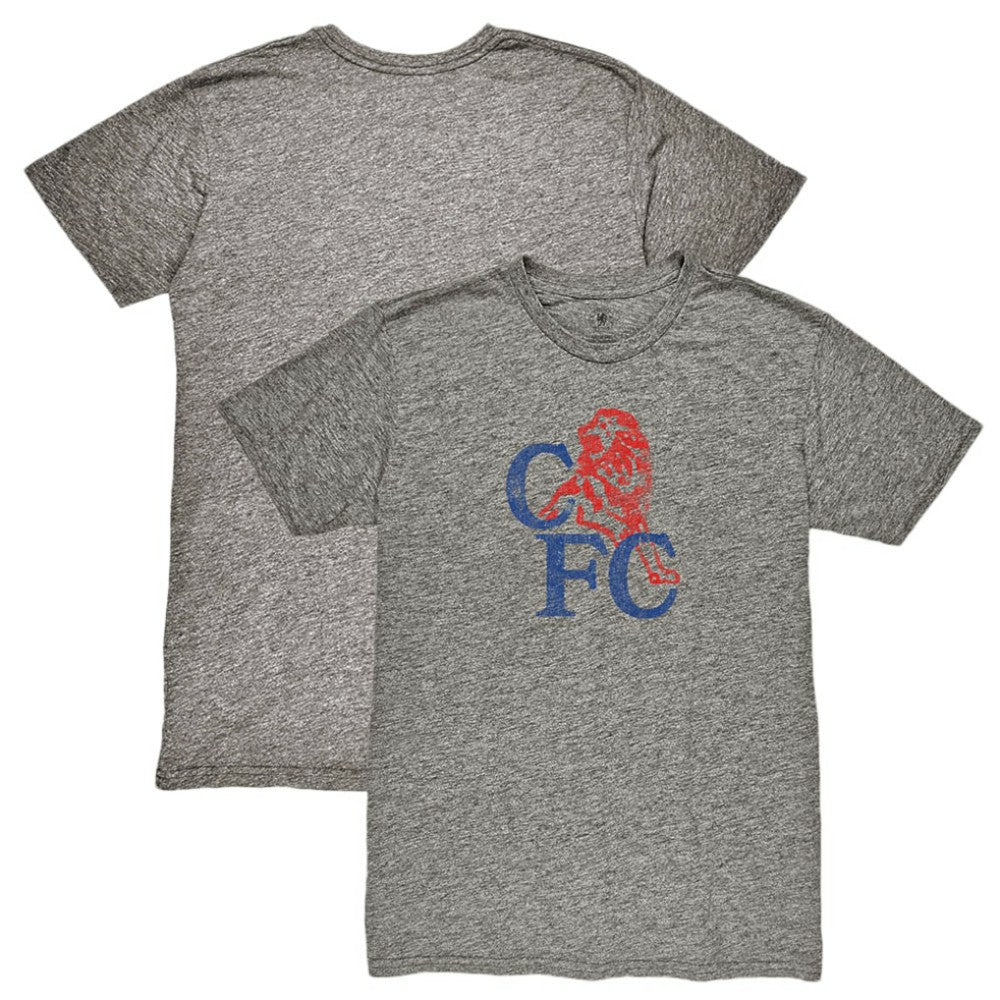 Chelsea 1863FC Retro '86 Badge Vintage Tri-Blend T-Shirt on sale - Heather Gray