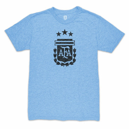 Angel Di Maria Argentina National Team 1863FC Retro Player Tri-Blend T-Shirt for sale - Light Blue