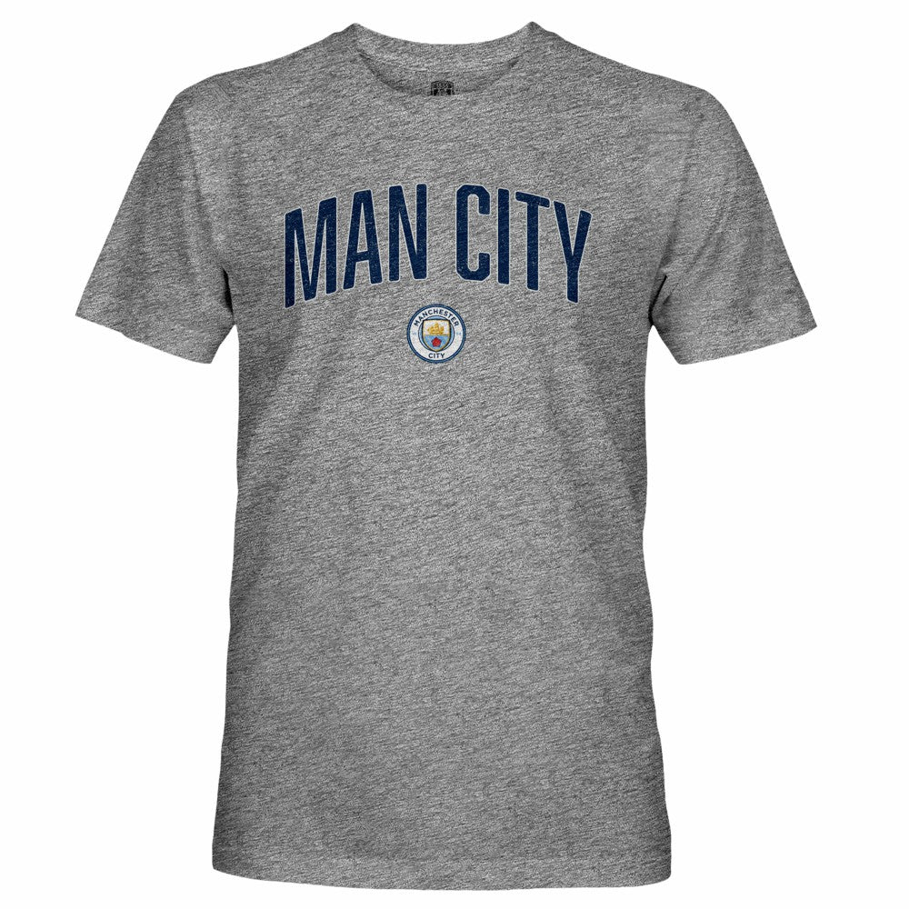 Manchester City 1863FC Wordmark Retro Tri-Blend T-Shirt Discount - Heather Gray