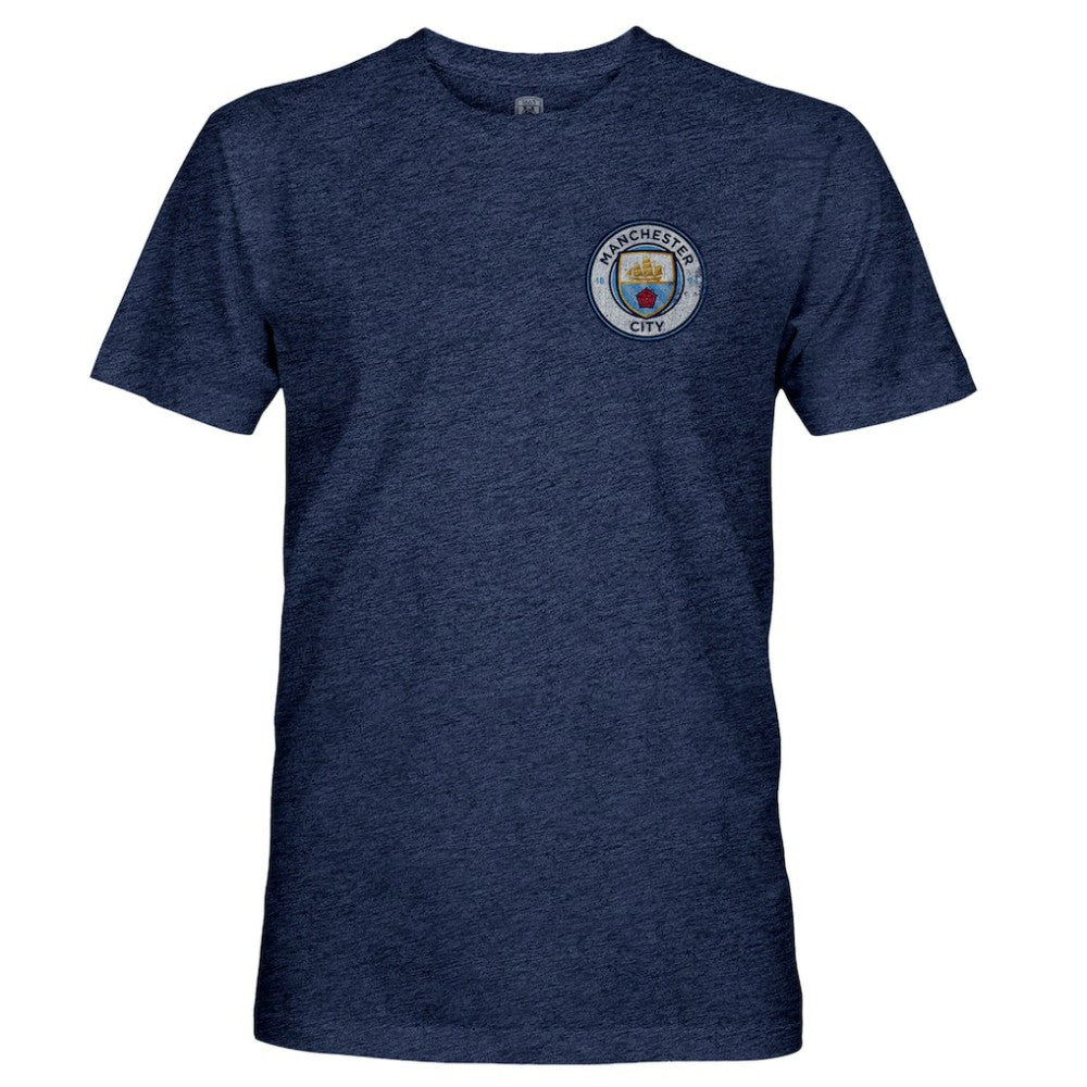 Manchester City 1863FC Color Badge Retro Tri-Blend T-Shirt Discount - Navy