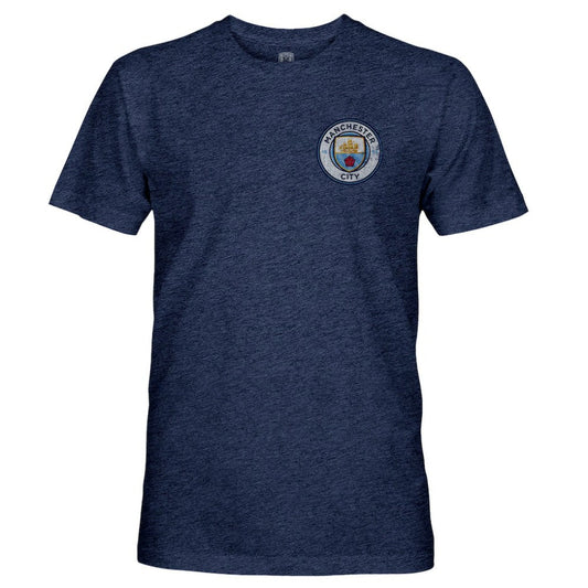 Manchester City 1863FC Color Badge Retro Tri-Blend T-Shirt Discount - Navy