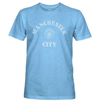 Manchester City 1863FC Team Arch Retro Tri-Blend T-Shirt Discount - Sky Blue