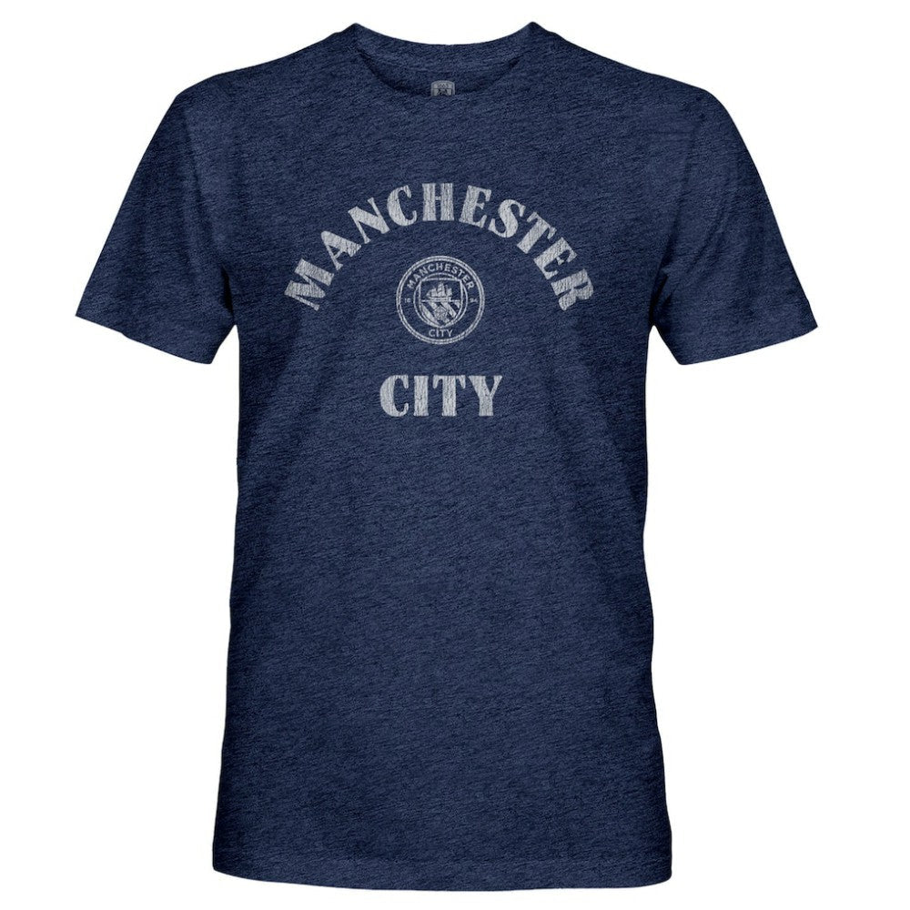 Manchester City 1863FC Team Arch Retro Tri-Blend T-Shirt Discount - Navy