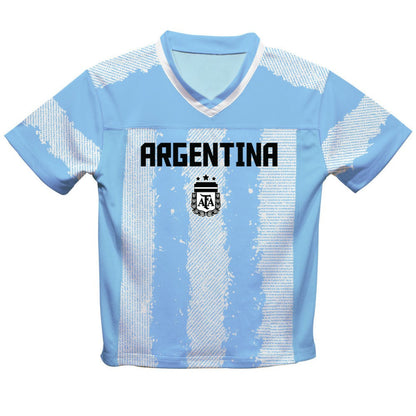 Lionel Messi Argentina National Team Vive La Fete  Football Jersey for sale - Light Blue