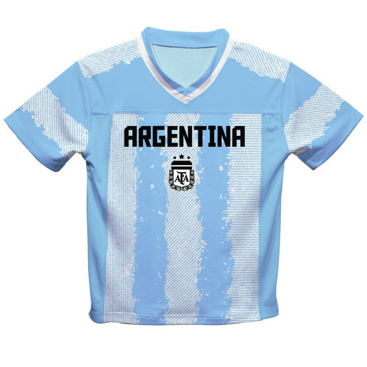 Lionel Messi Argentina National Team Vive La Fete Football Jersey for sale - Light Blue