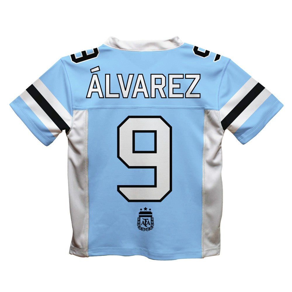 Julián Álvarez Argentina National Team Vive La Fete  Football Jersey for sale - Light Blue