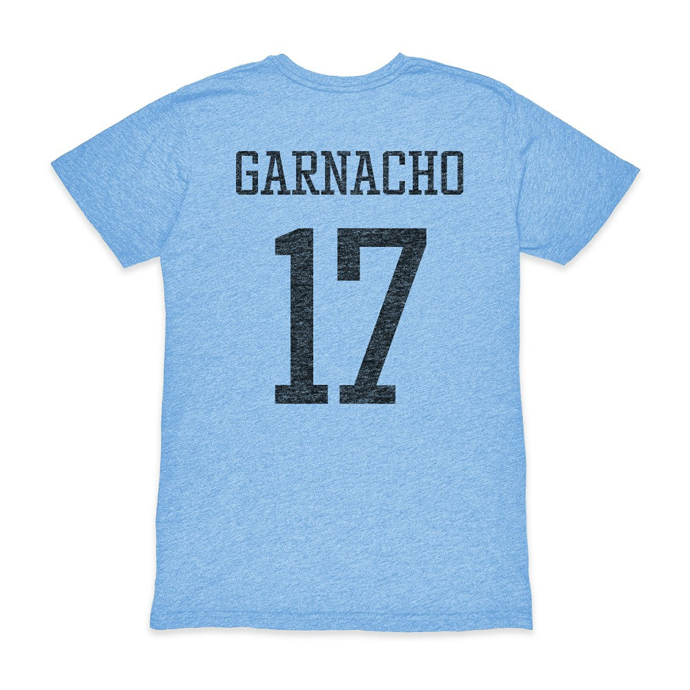 Alejandro Garnacho Argentina National Team 1863FC Player Vintage Tri-Blend T-Shirt for sale - Light Blue