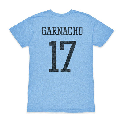 Alejandro Garnacho Argentina National Team 1863FC Player Vintage Tri-Blend T-Shirt for sale - Light Blue