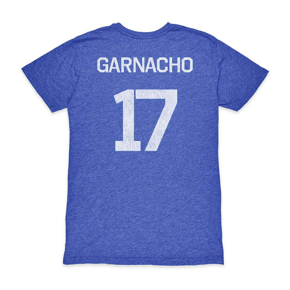 Alejandro Garnacho Argentina National Team 1863FC Player Vintage Tri-Blend T-Shirt for sale - Blue