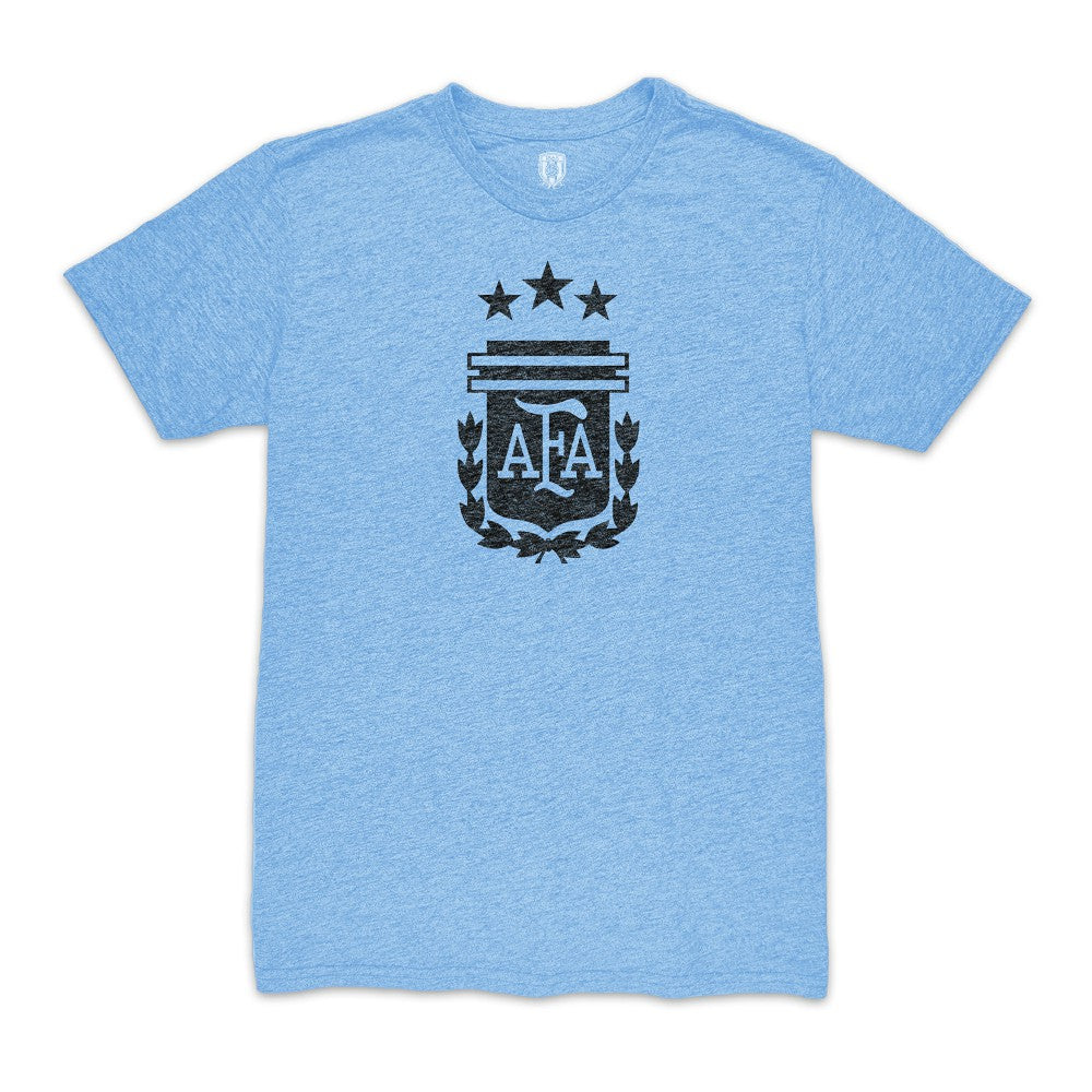 Cristian Romero Argentina National Team 1863FC Player Vintage Tri-Blend T-Shirt for sale - Light Blue