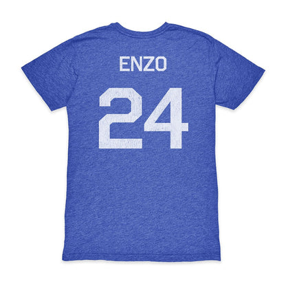 Enzo Fernández Argentina National Team 1863FC Player Vintage Tri-Blend T-Shirt for sale - Blue