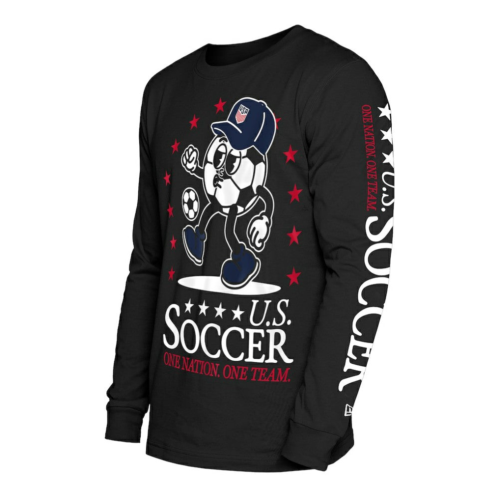 USMNT New Era Old School Sport Long Sleeve T-Shirt for sale - Black