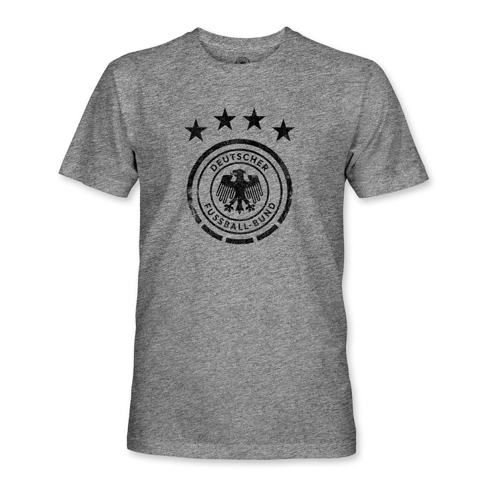 Germany National Team 1863FC Mono Badge Vintage Tri-Blend T-Shirt for sale - Heather Gray