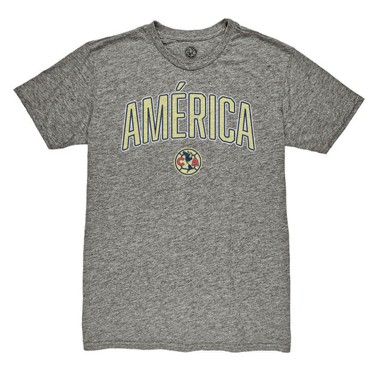 Club America 1863FC Wordmark Vintage Tri-Blend T-Shirt Discount - Heather Gray