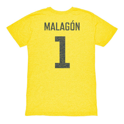 Luis Malagón Club America 1863FC Vintage Player Name & Number Tri-blend T-Shirt Discount - Yellow