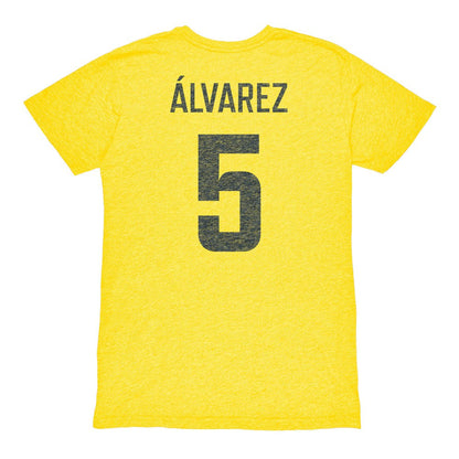 Kevin Álvarez Club America 1863FC Vintage Player Name & Number Tri-blend T-Shirt Discount - Yellow