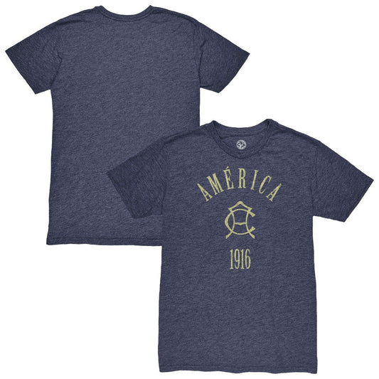 Club America 1863FC Team Arch Vintage Tri-Blend T-Shirt Discount - Navy