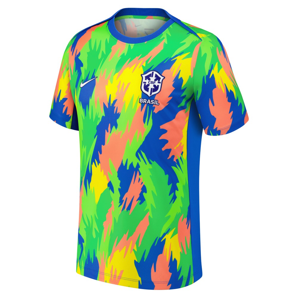 Brazil Women's National Team 2025 Academy Pro Pre-Match Performance Top for sale - Blue