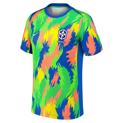 Brazil Women's National Team 2025 Academy Pro Pre-Match Performance Top for sale - Blue