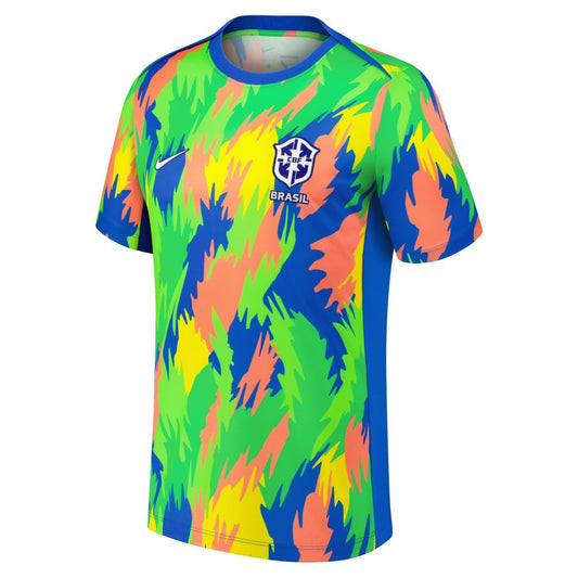 Brazil Women's National Team 2025 Academy Pro Pre-Match Performance Top for sale - Blue