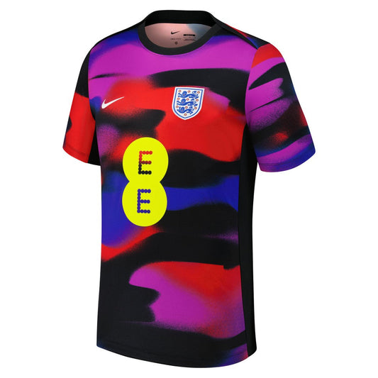 England Women's National Team 2025 Academy Pro Pre-Match Performance Top for sale - Black