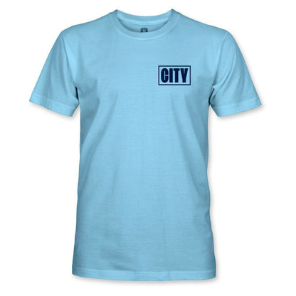 Manchester City 1863FC Duo Tone Stadium T-Shirt Discount - Sky Blue
