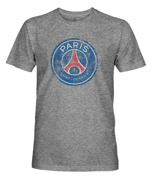 Paris Saint-Germain 1863FC Color Badge Vintage Tri-Blend T-Shirt on sale - Heather Gray
