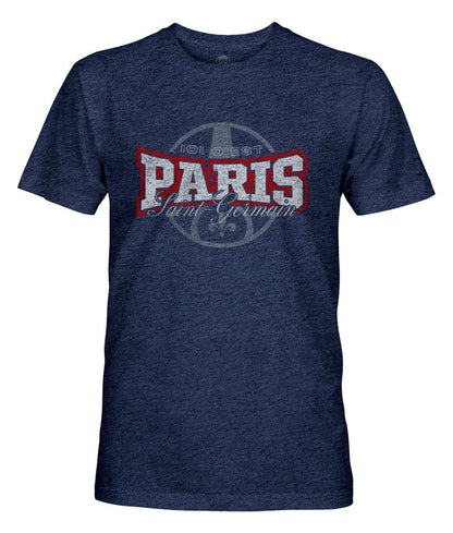 Paris Saint-Germain 1863FC Athletic Wordmark Vintage Tri-Blend T-Shirt on sale - Navy