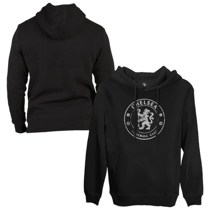 Chelsea 1863FC Monochrome Badge Fleece Pullover Hoodie on sale - Black