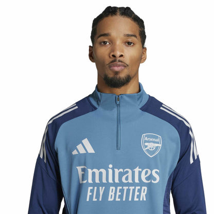 Arsenal 2025/26 AEROREADY Raglan Quarter-Zip Training Top on sale - Light Blue