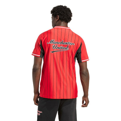 Manchester United US Pack Full-Button Baseball Jersey Discount - Red