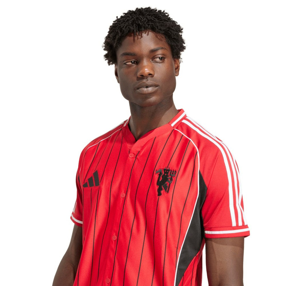 Manchester United US Pack Full-Button Baseball Jersey Discount - Red