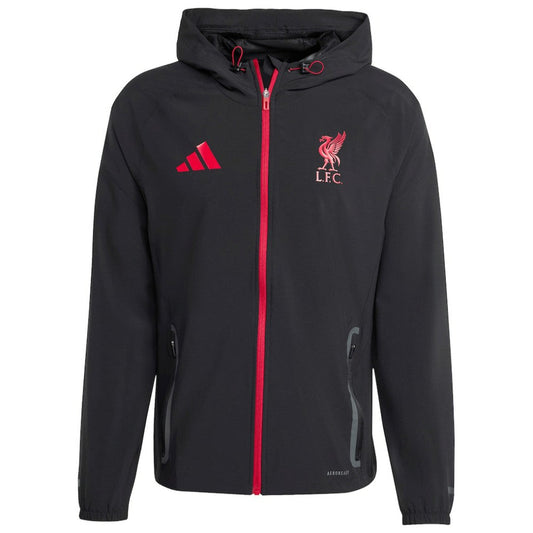 Liverpool 2025/26 Tiro Vis Tech Travel Jacket Discount - Black