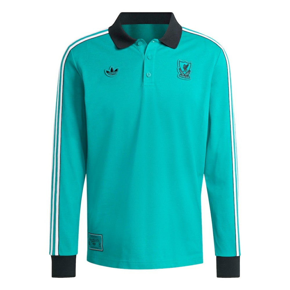 Liverpool Terrace Icons Long Sleeve Polo Discount - Green