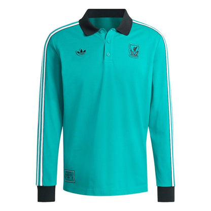 Liverpool Terrace Icons Long Sleeve Polo Discount - Green