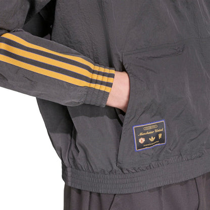 Manchester United Terrace Icons Half-Zip Jacket Discount - Gray