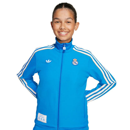 Real Madrid Youth Terrace Icons Full-Zip Track Jacket Discount - Blue