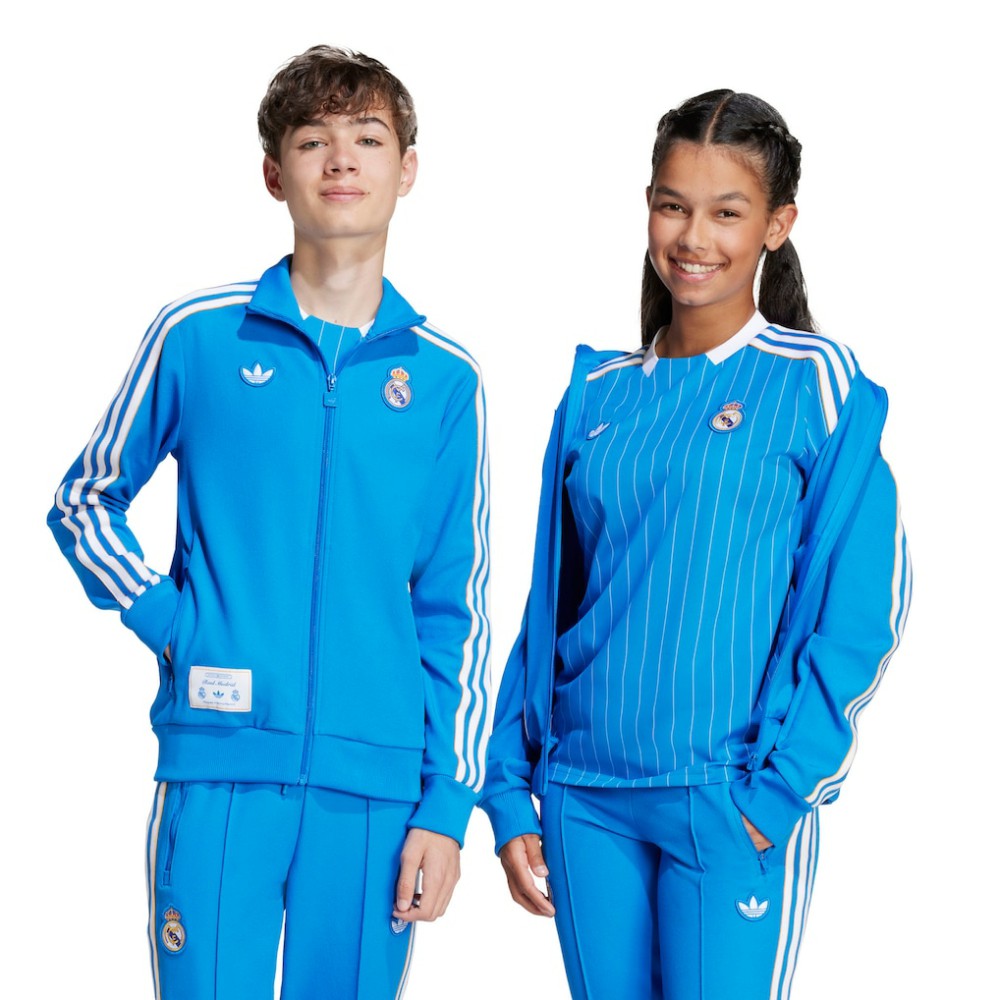 Real Madrid Youth Terrace Icons Full-Zip Track Jacket Discount - Blue