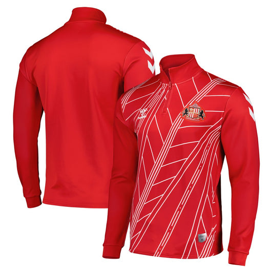 Sunderland Hummel Home Pre-Match Half Zip Sale - Red
