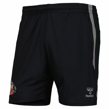 Sunderland Hummel Training Woven Shorts Sale - Black